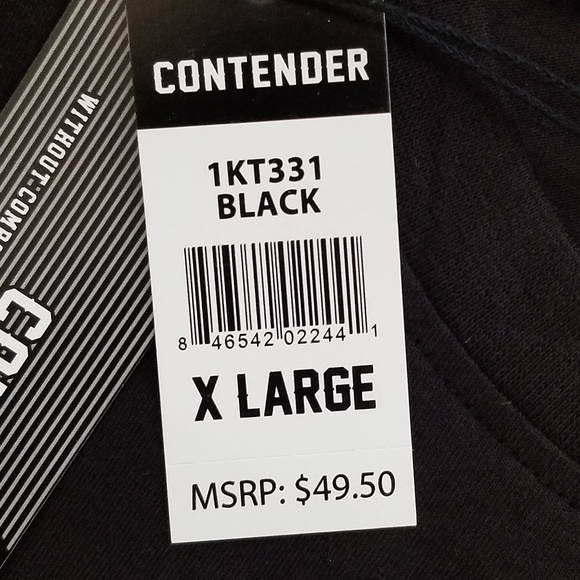 Contender Men's Black Short Sleeve T-shirt‎ Size Xlarge NEW - Picture 7 of 11